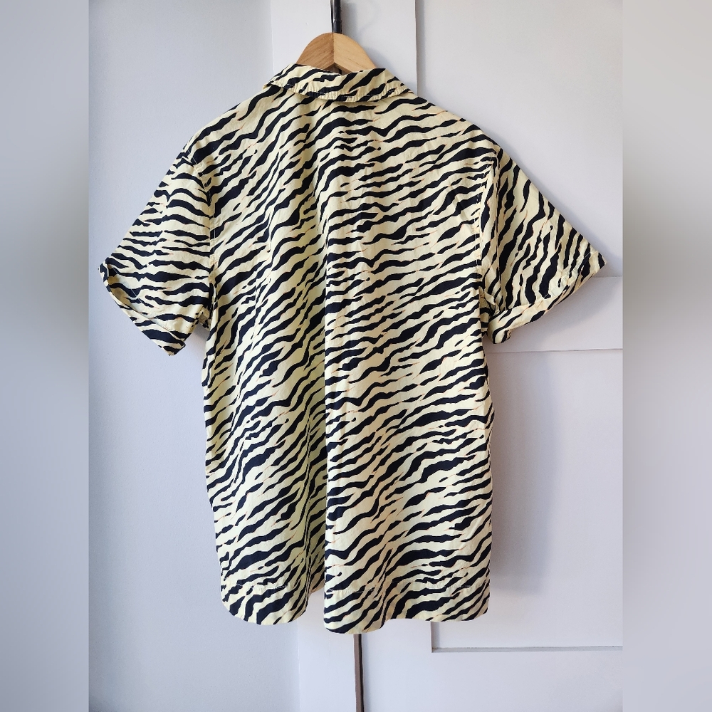 Everlane 100% Cotton Poplin Shirt And Shorts Matching Set, Animal Print, XL - Picture 3 of 8
